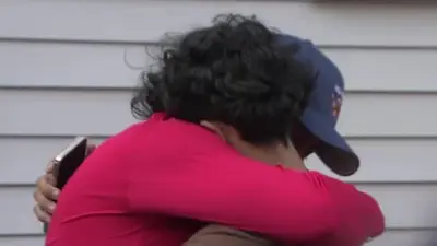 WATCH: Marcelo Gomes returns home after being released from ICE custody, father briefly addresses media