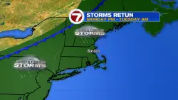 Storms return Monday