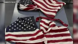 American flags honoring Purple Heart veteran torn down from bridge in Yarmouth