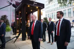 Trump makes a rare D.C. restaurant visit to tout his federal crackdown on crime