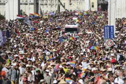 Around 100,000 march in Budapest Pride event in defiance of Hungary's ban